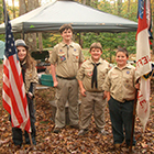 A Troop 106 patrol standing together